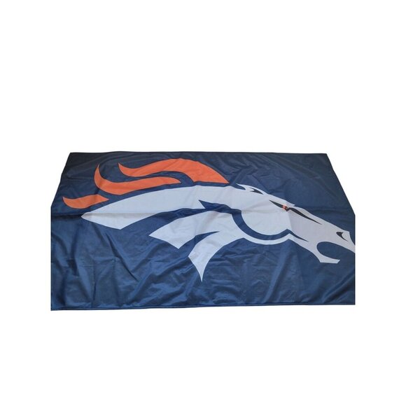 Denver Broncos Flag NFL Football Flagpole Sport Team Size 3 Feet By 6 Feet - Picture 1 of 5